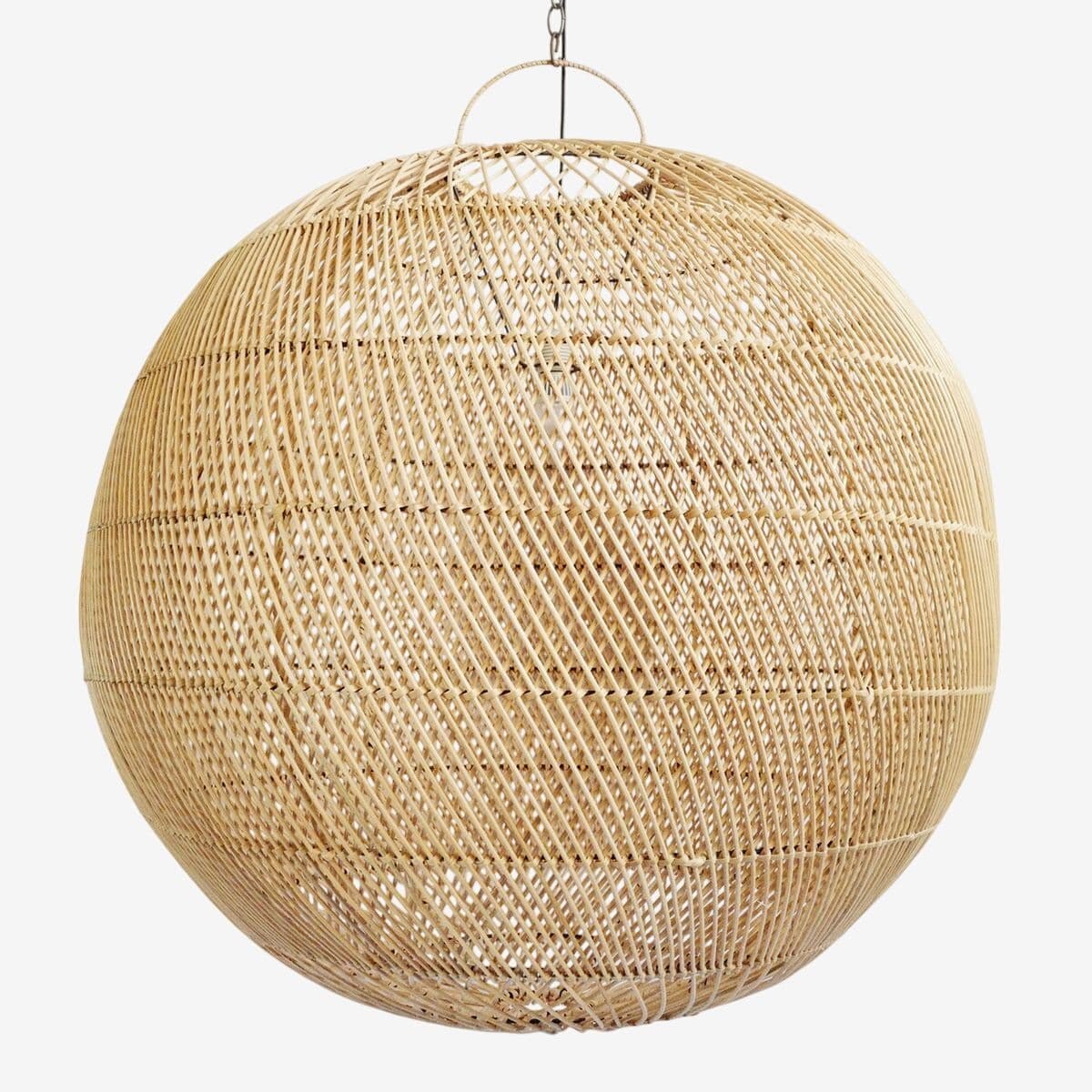 Rattan Moon Globe Pendant Light - Image 1