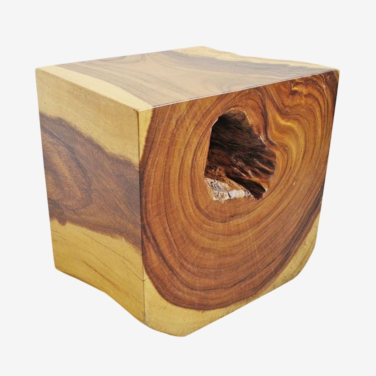 Monkey Pod Block Side Table - Image 1