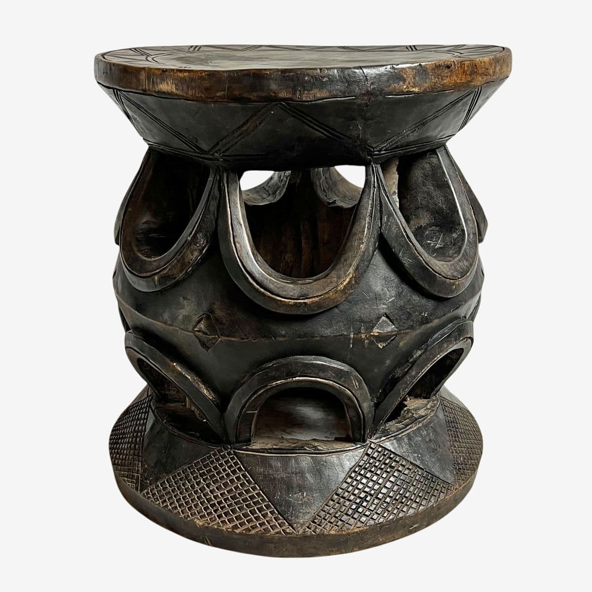 Vintage Bamileke U Stool - Image 1