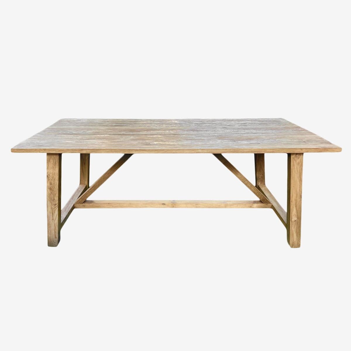 Simple Salvaged Teak Outdoor Dining Table - Image 1