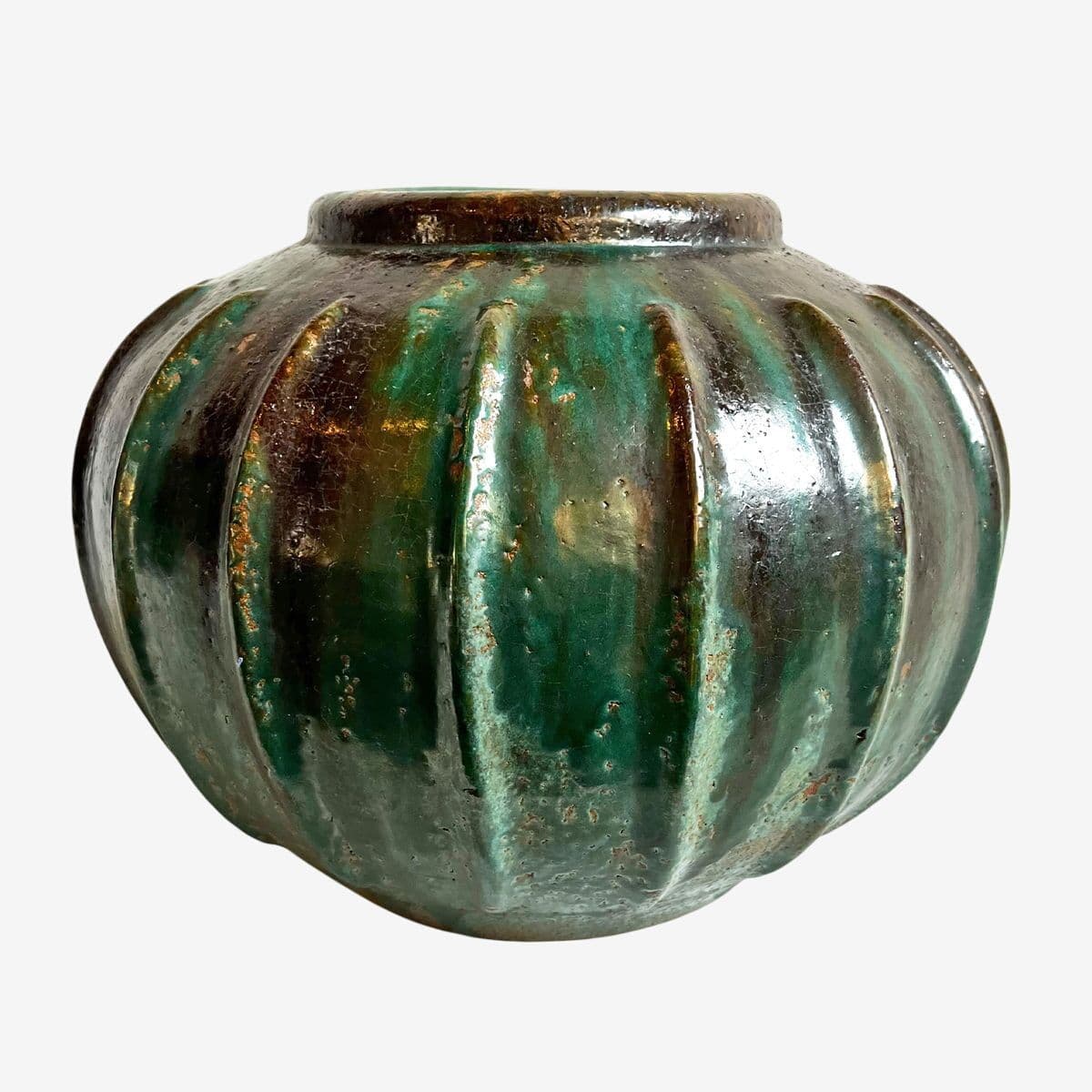 Antique Green Java Vase - Image 1