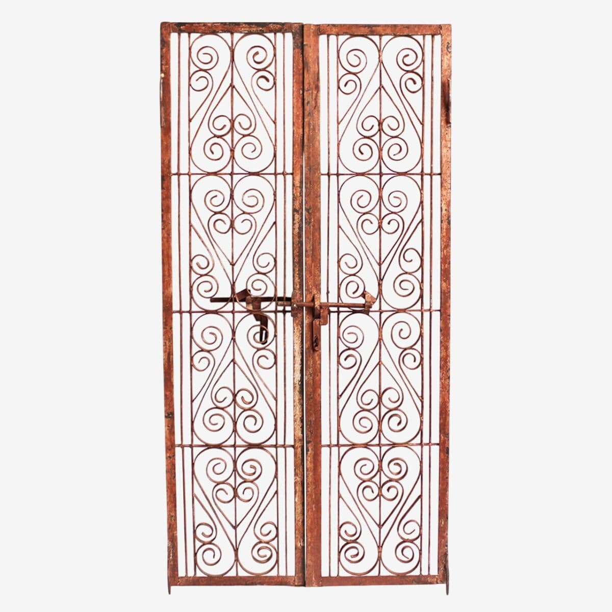 Vintage India Iron Scroll Gate - Image 1