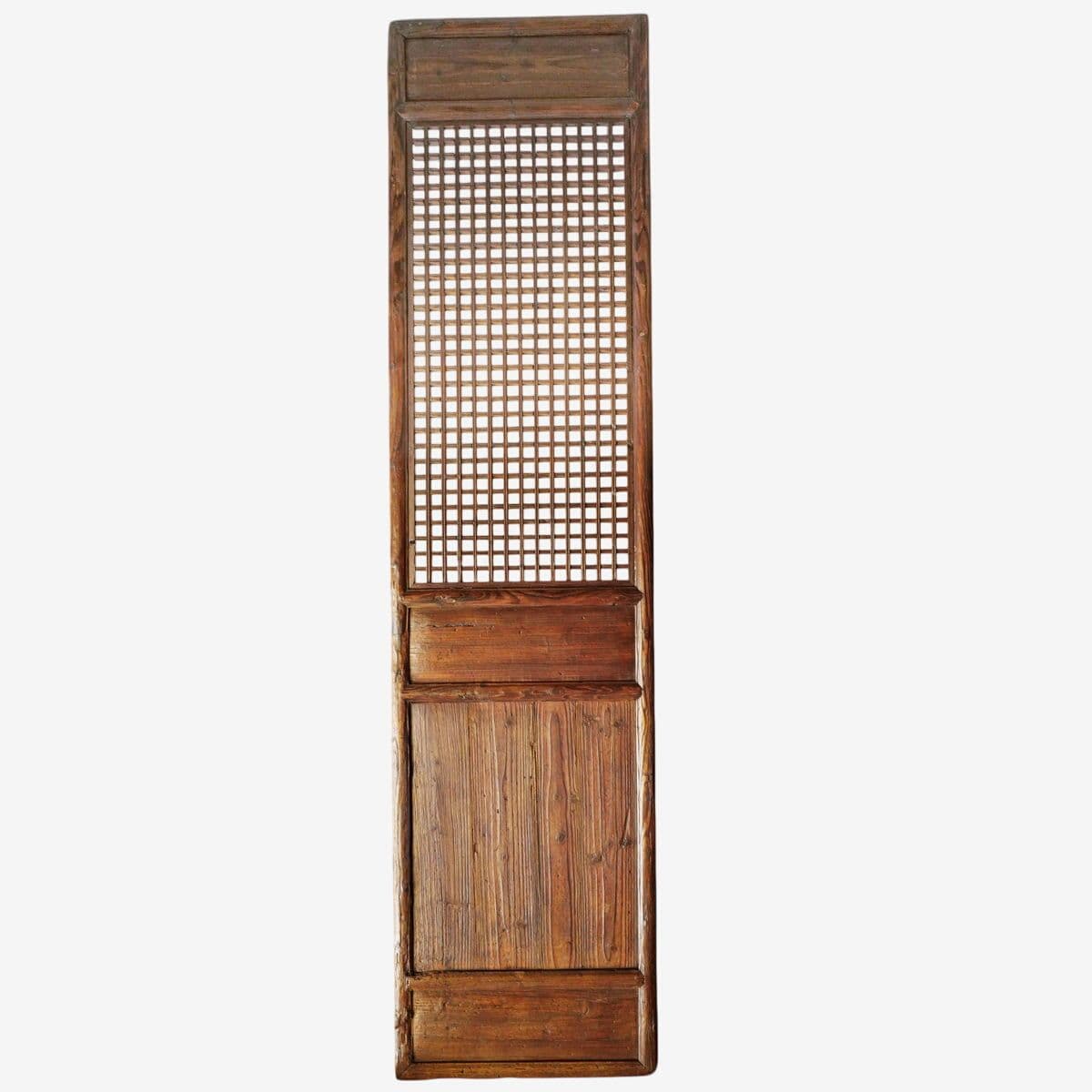 Antique Elm Wood Screen Door Panel - Image 1