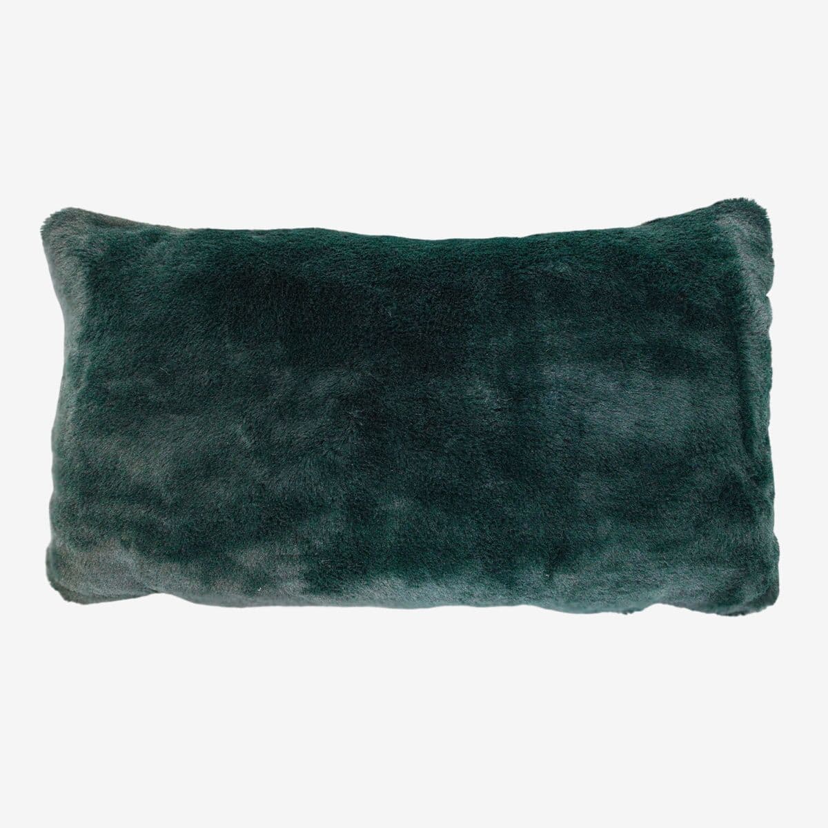 Green Forest Faux Fur Lumbar Pillow - Image 1