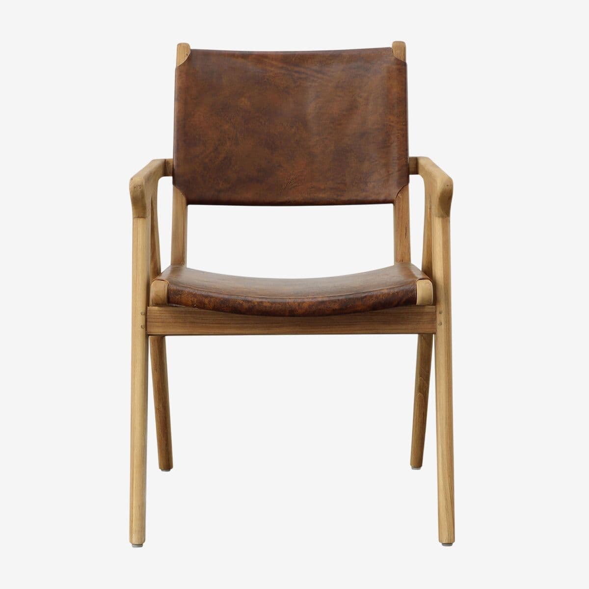 Chestnut Craft Leather Dining Arm Chair - Image 1