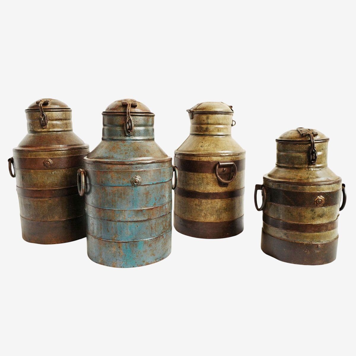 Vintage Farmhouse Iron Milk Container - Image 1