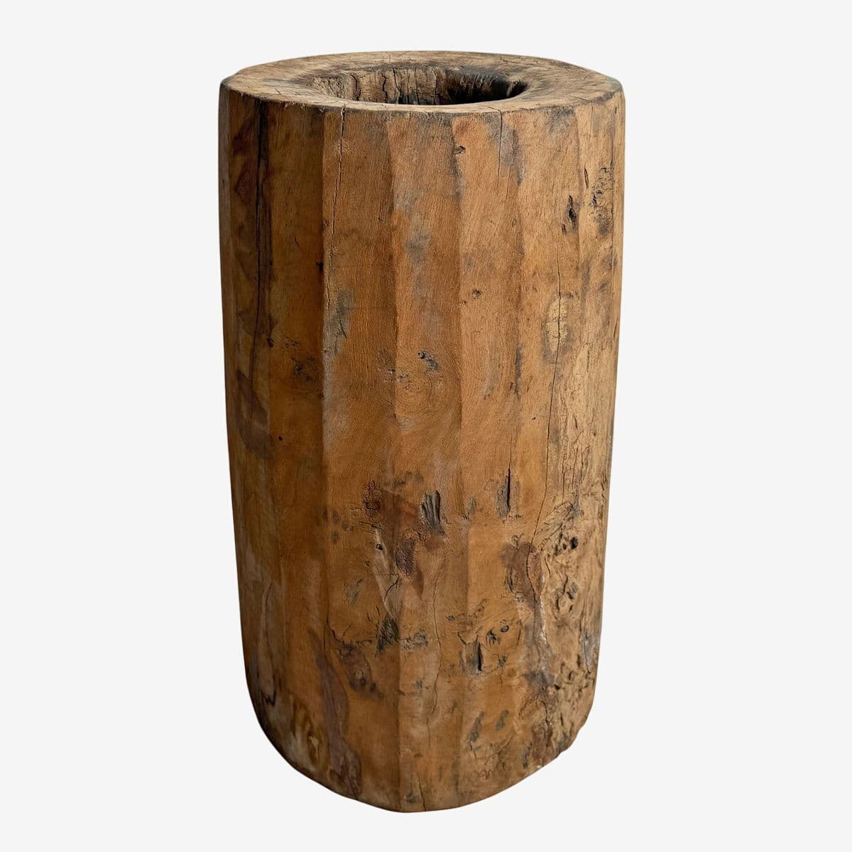 Antique India Wood Butter Pot - Image 1