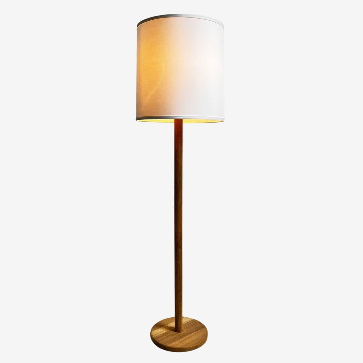 Vintage Simple Teak Floor Lamp - Image 1