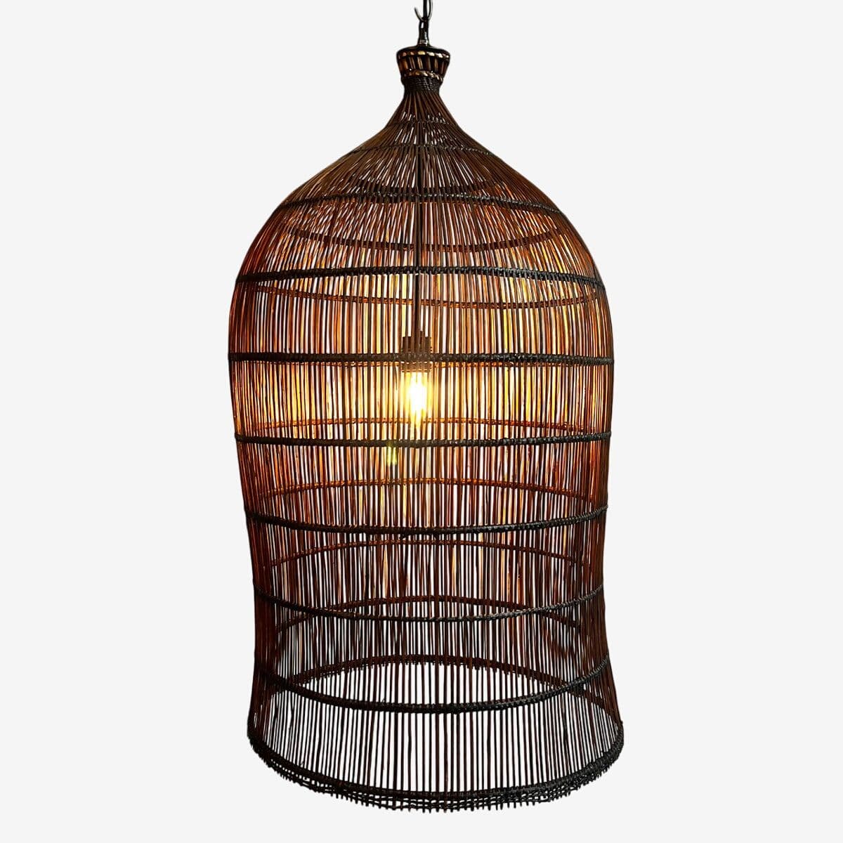 Auburn Wicker Fish Basket Pendant Medium - Image 1