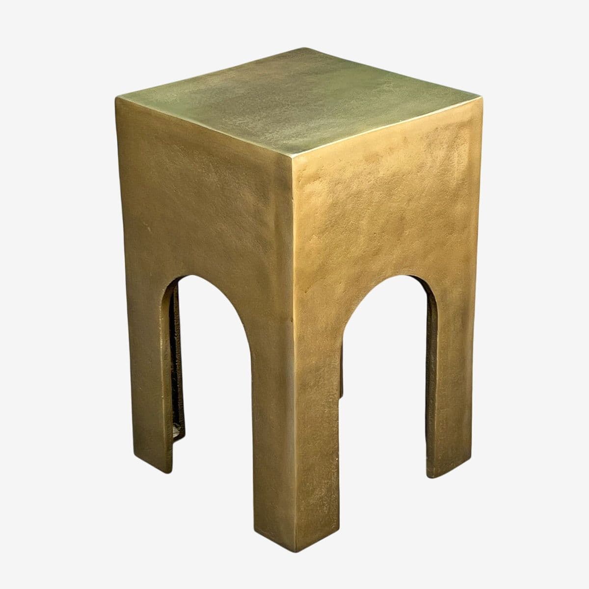 Brass Finish Arch Side Table - Image 1