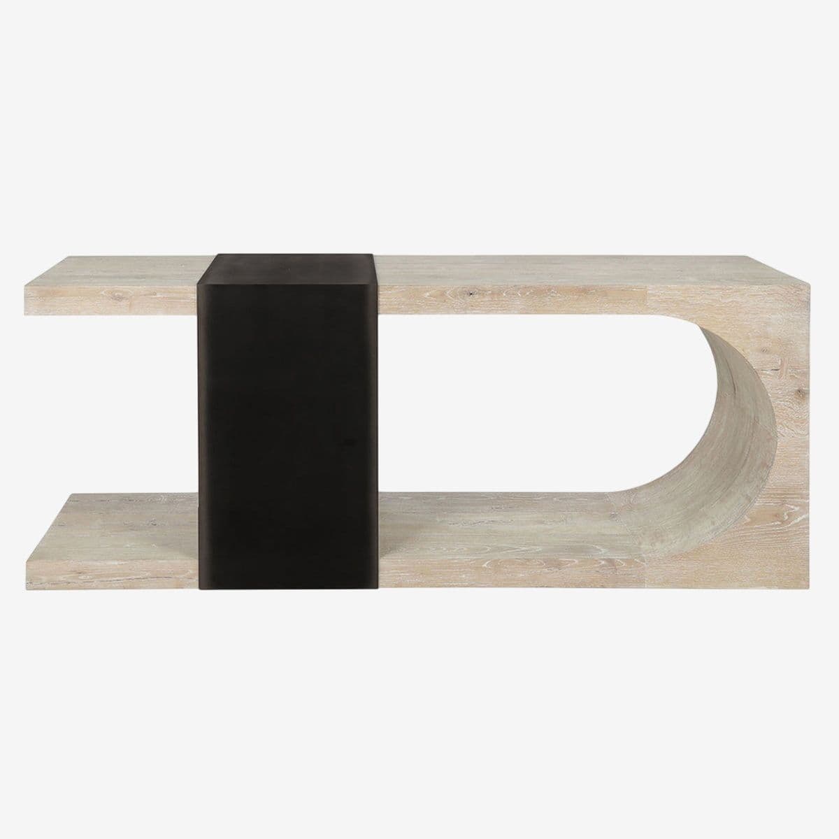 White Wash Retro Steel Tie Console Table - Image 1