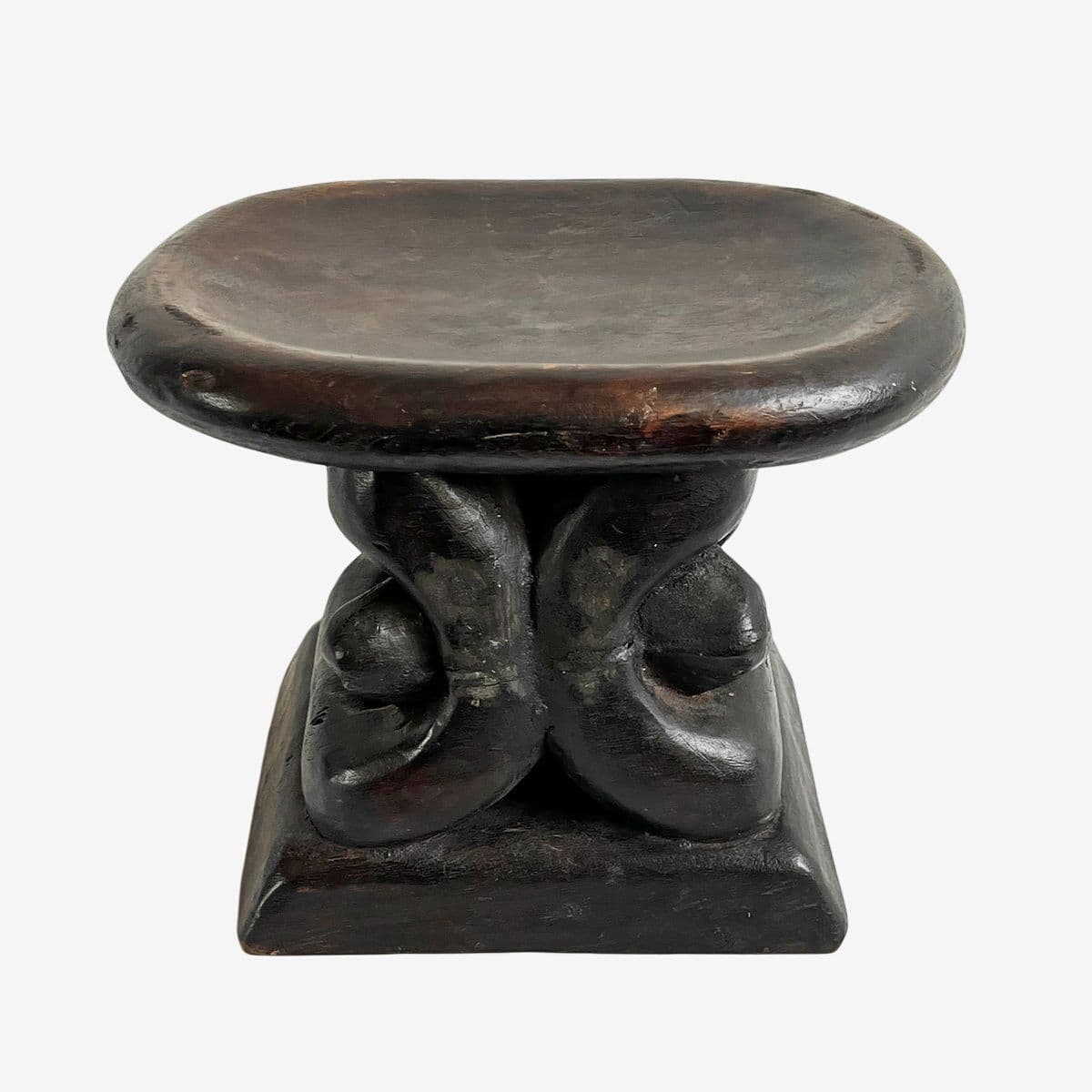 Vintage Bamileke Oval Stool - Image 1