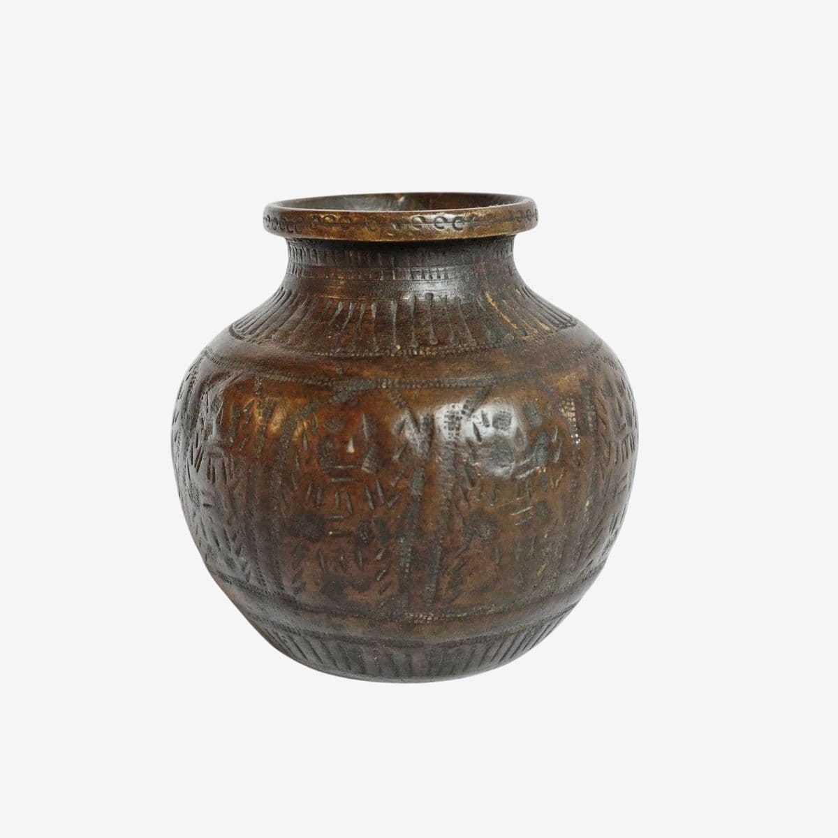 Vintage Bronze Nepal Ritual Vase - Image 1