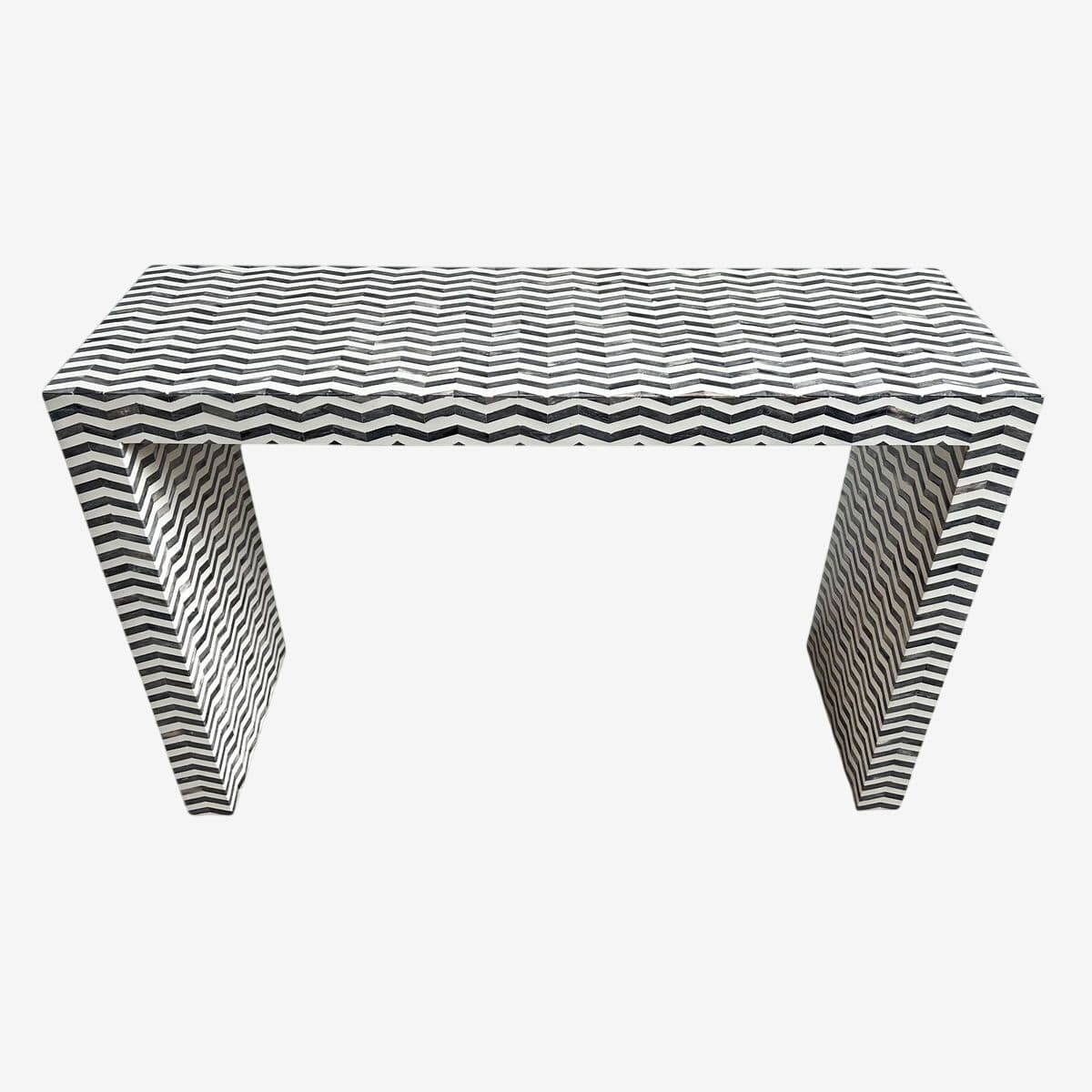 Chevron Inlay Console Table - Image 1