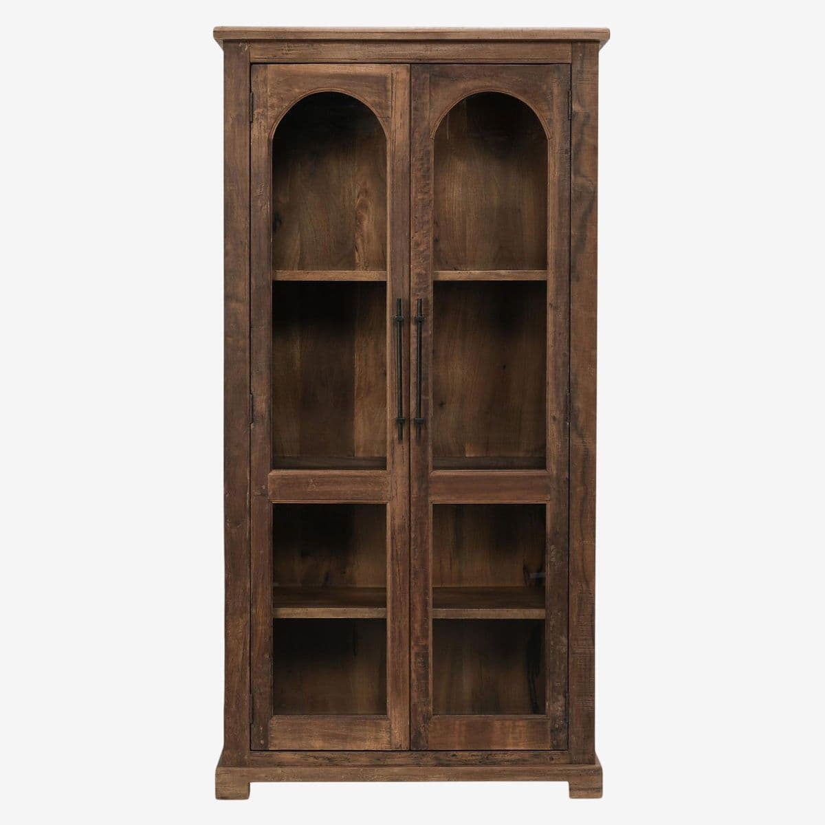 Salvaged Wood Arch Glass Cabinet - Image 1