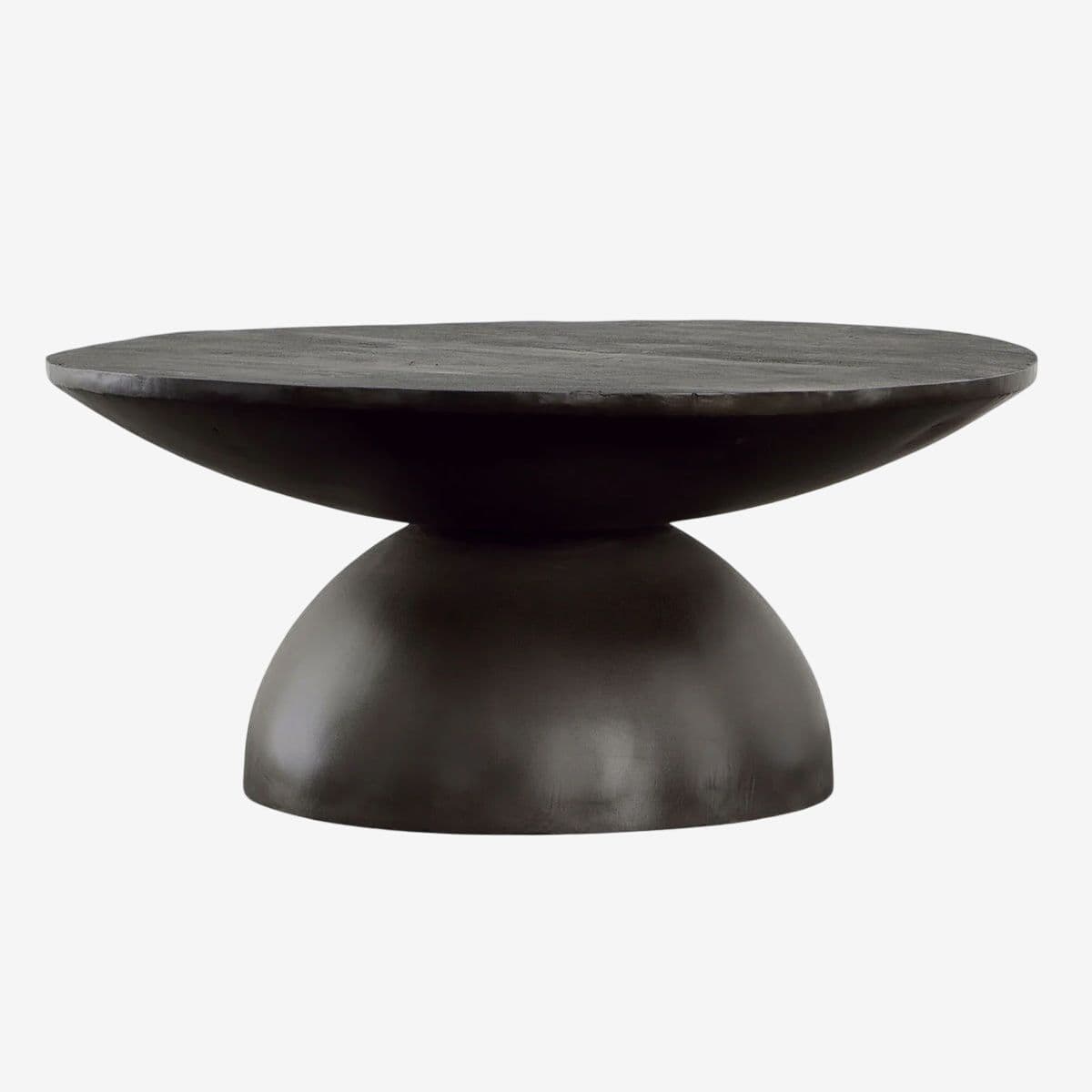 Ebony Solid Wood Hourglass Coffee Table - Image 1