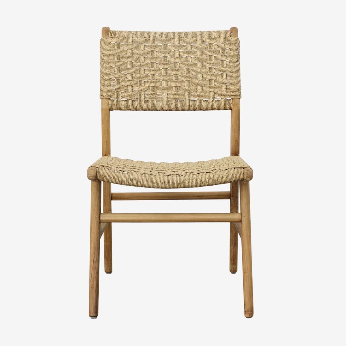 Outdoor Checker Weave Dining Chair - Image 1