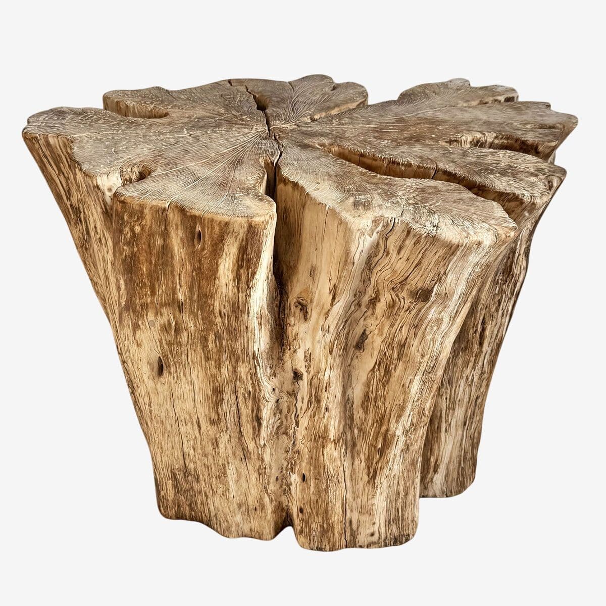 Burn Sand Lychee Stump Side Table - Image 1