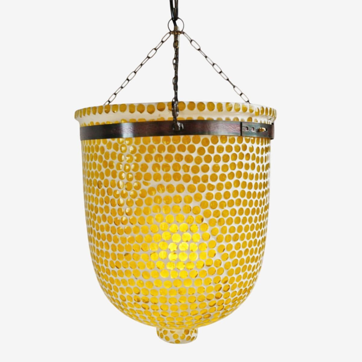 Yellow Mosaic Bucket Pendant Medium - Image 1