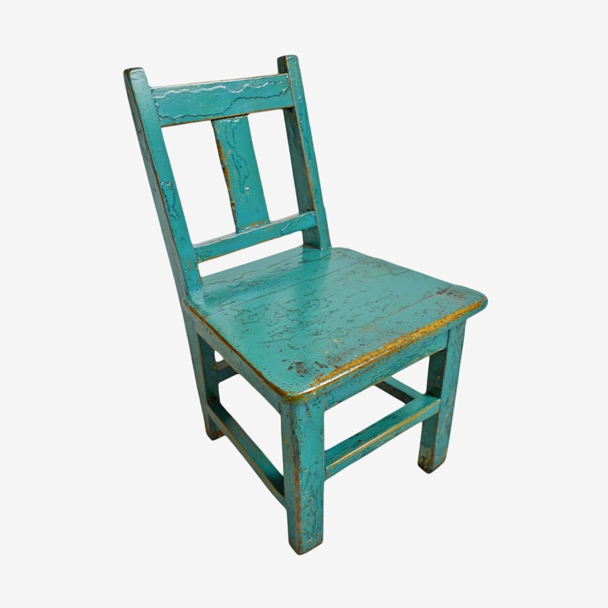 Vintage Turquoise Blue Childrens Chair - Image 1