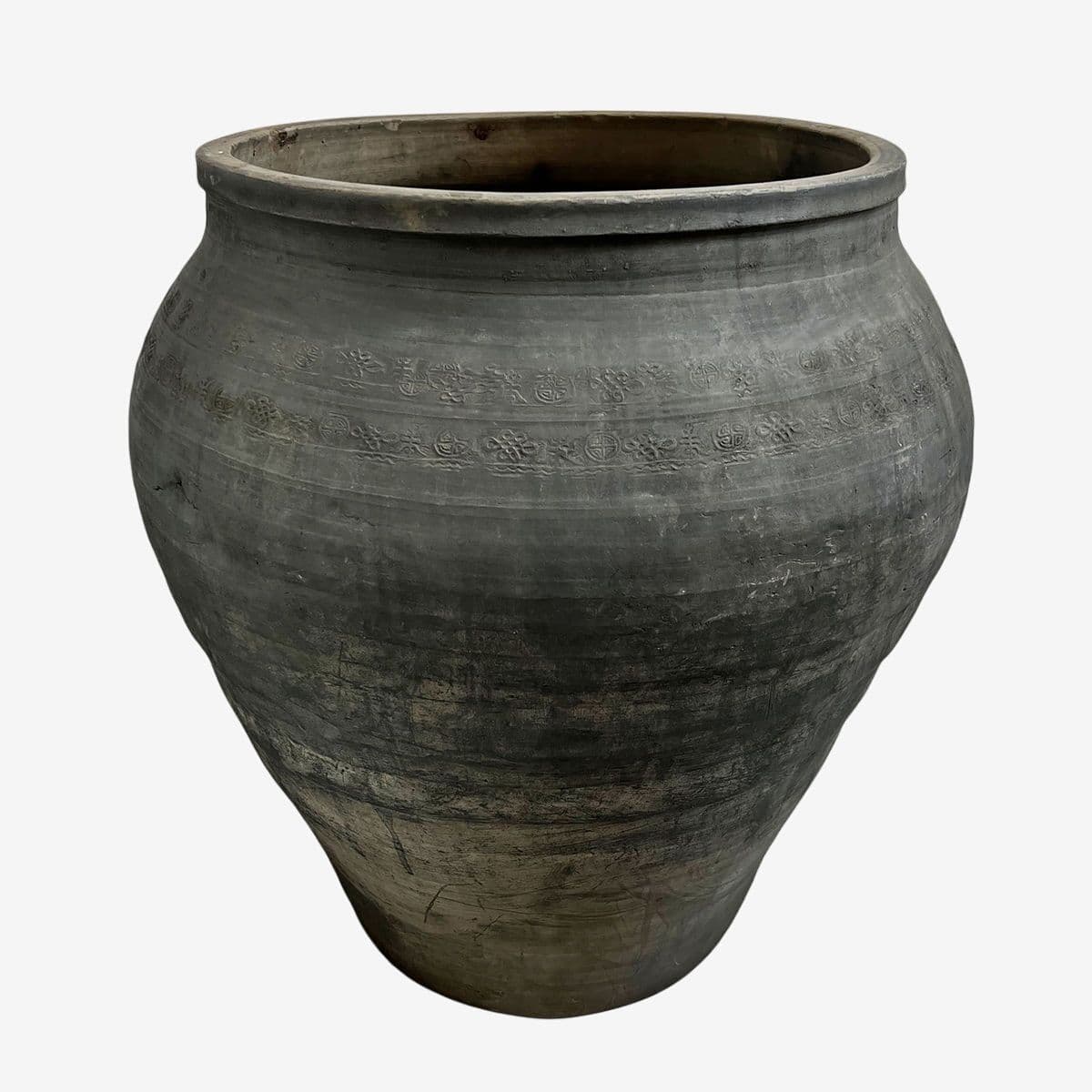 Vintage Charcoal Terra Cotta Pot - Image 1