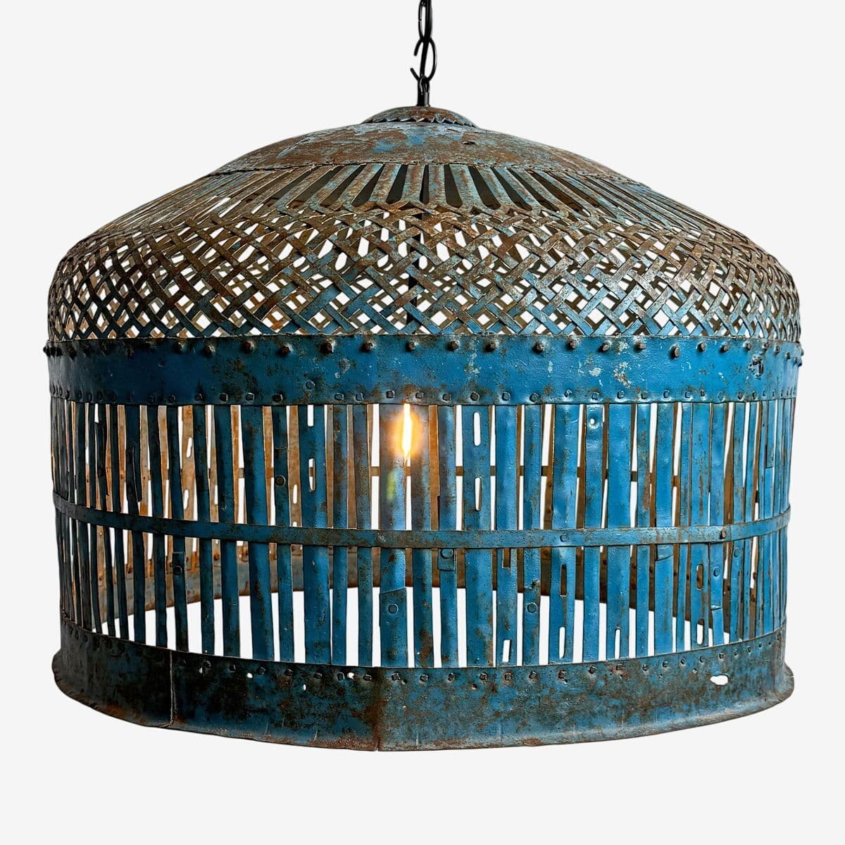 Vintage Iron Cage Pendant Light - Image 1
