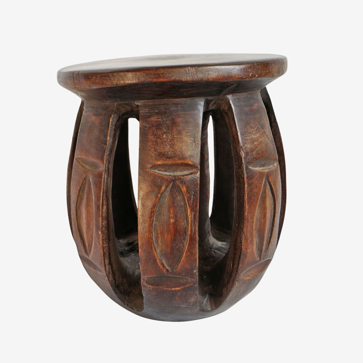 Old Baga Nimba Wood Small Stool - Image 1