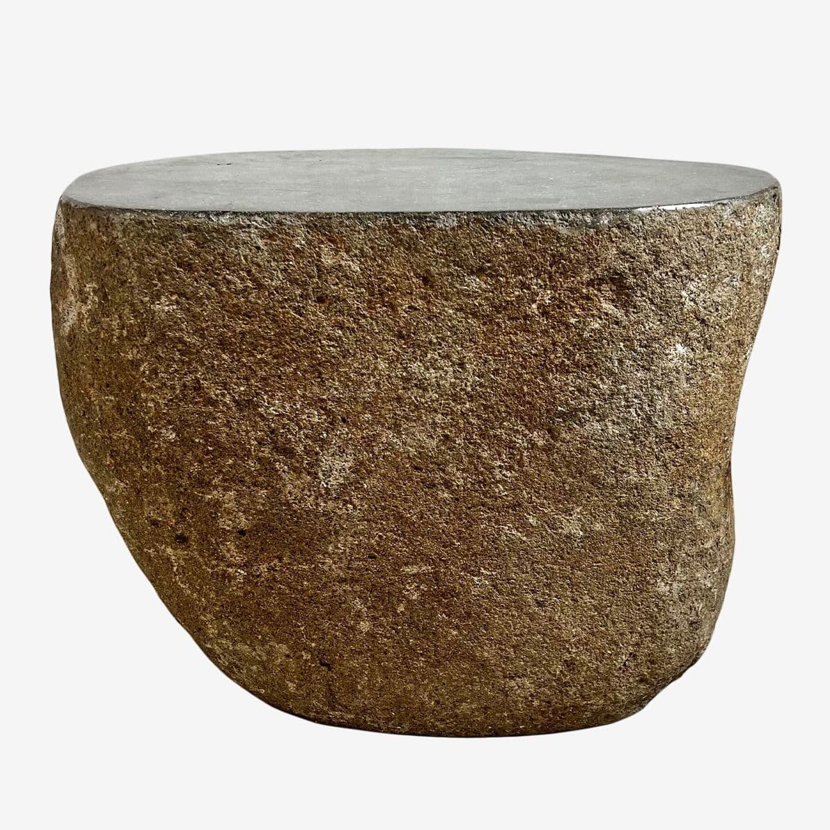 Stone Boulder Side Table Stool - Image 1