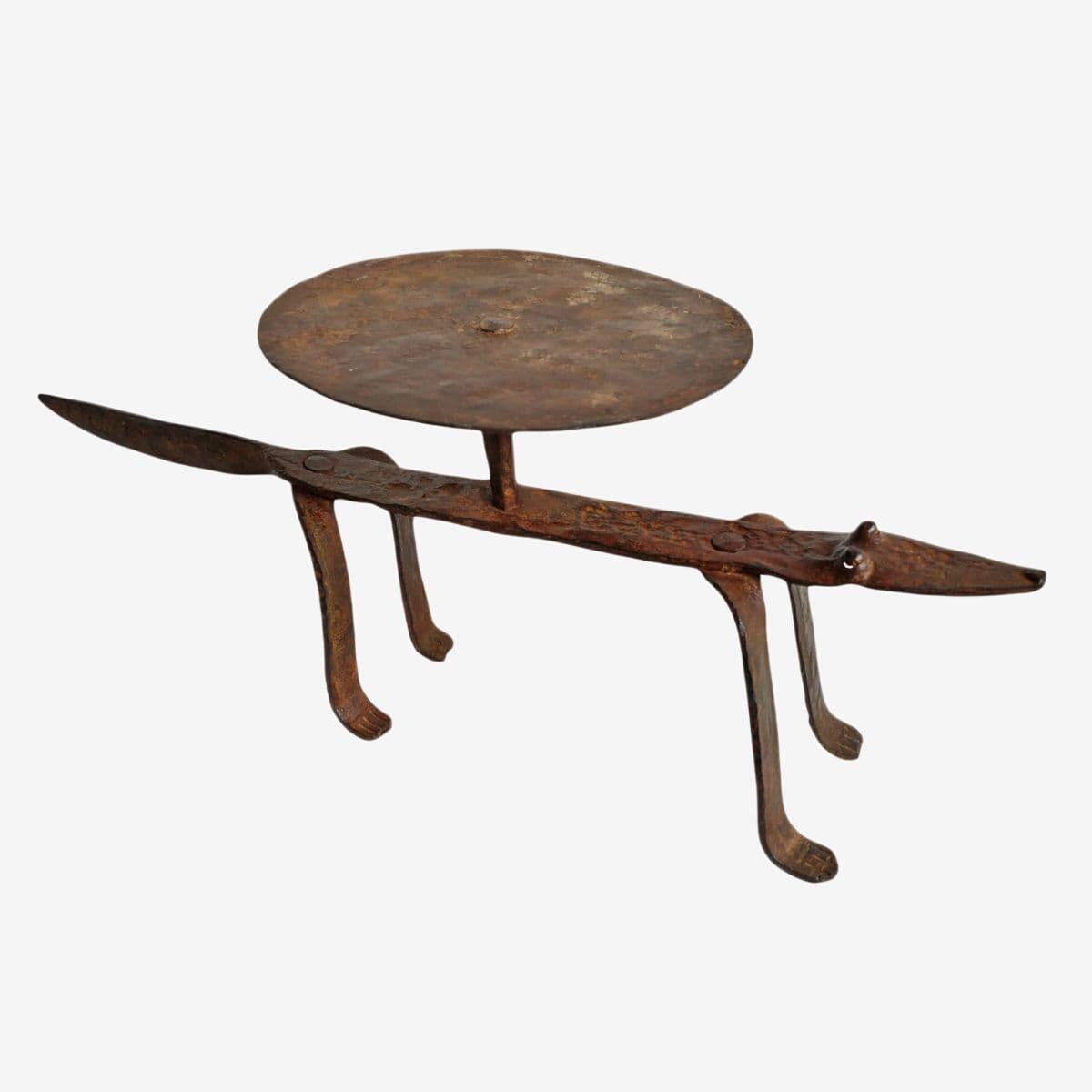 Dogon Iron Lizard Stool - Image 1