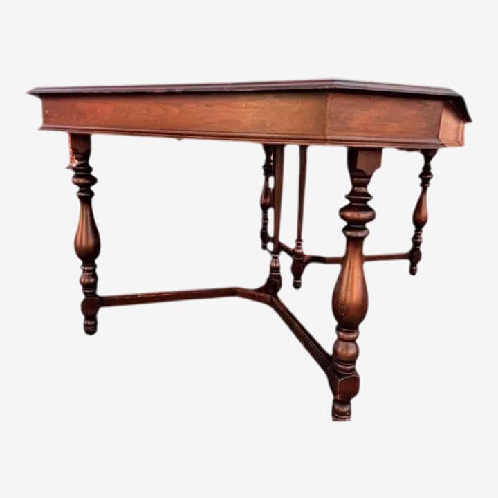 Early 20th Century Antique Walnut Spanish Revival Dining Table - Image 1