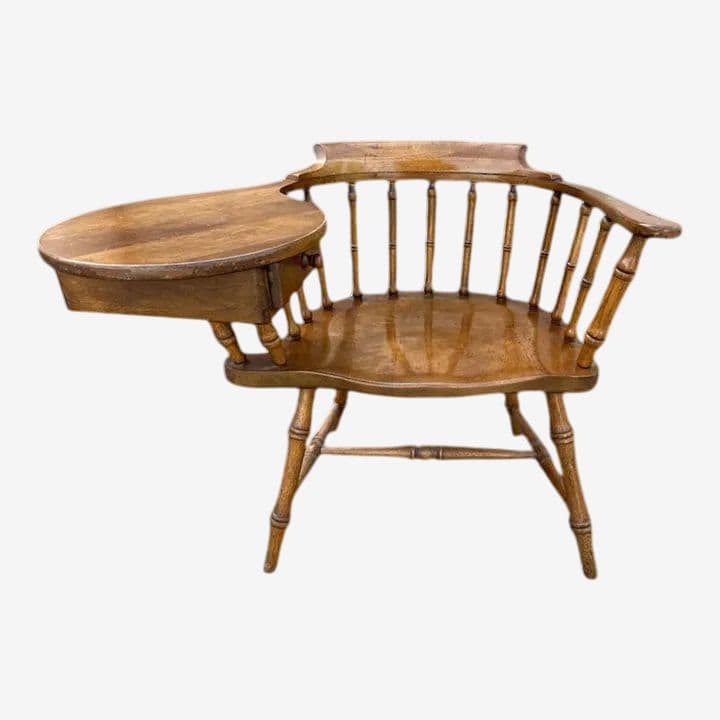 Drexel Windsor Maple and Oak Writing Arm Chair - Vintage Mid 20th Century - Image 1