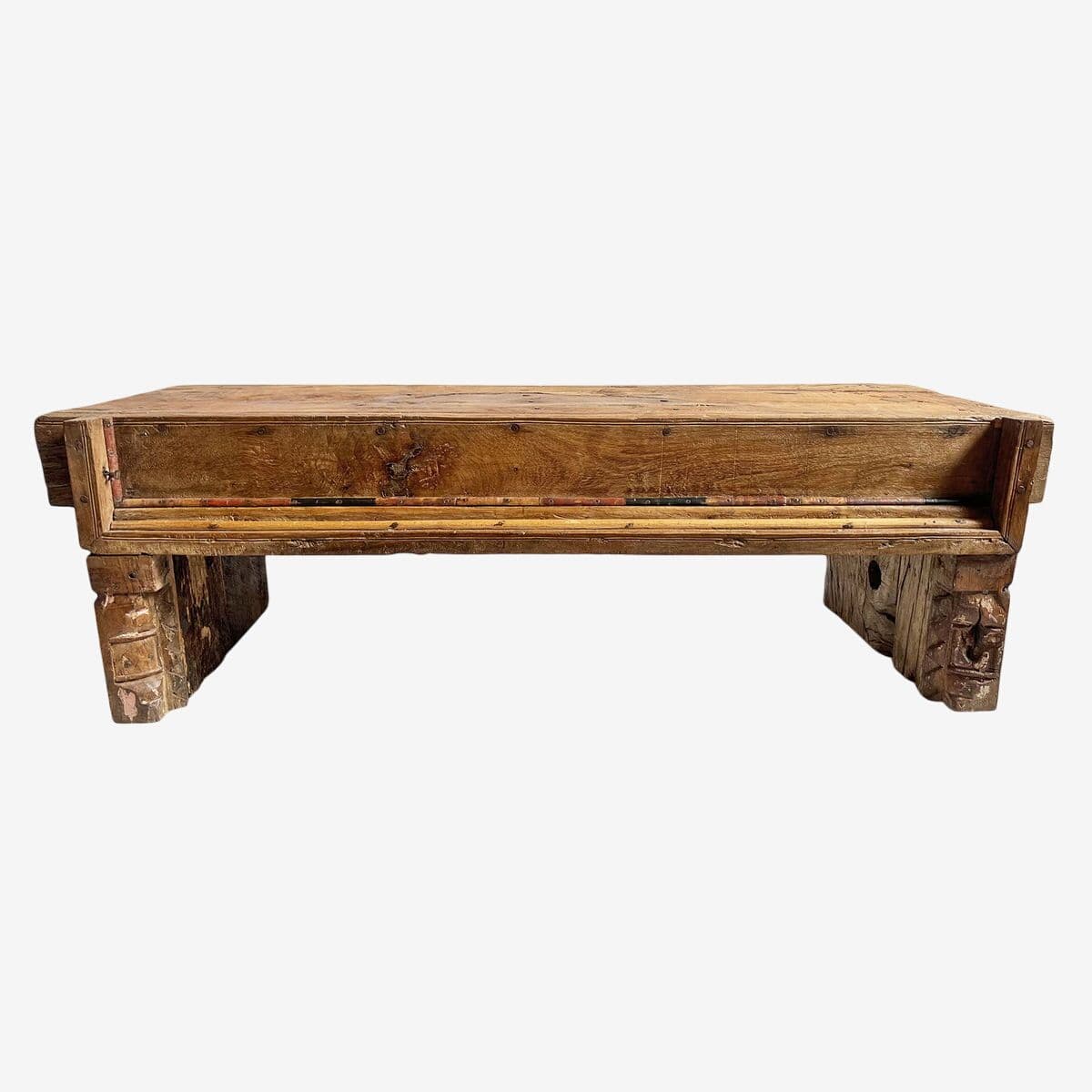 Salvaged Teak Low Table Bench - Image 1