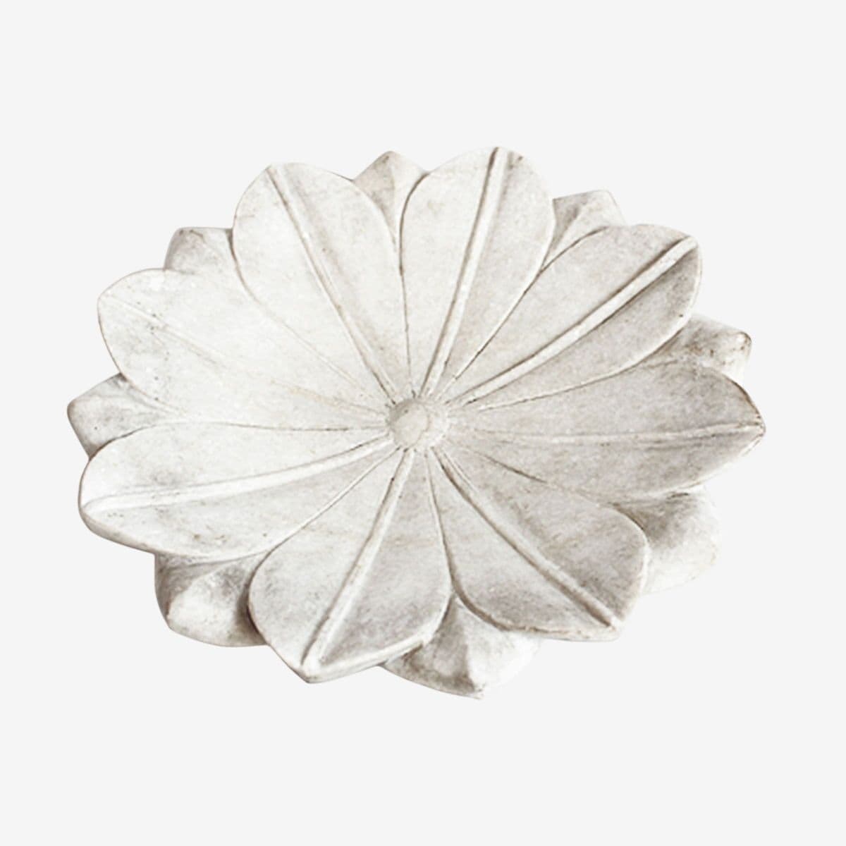 White Marble Lotus Plate Small - Image 1