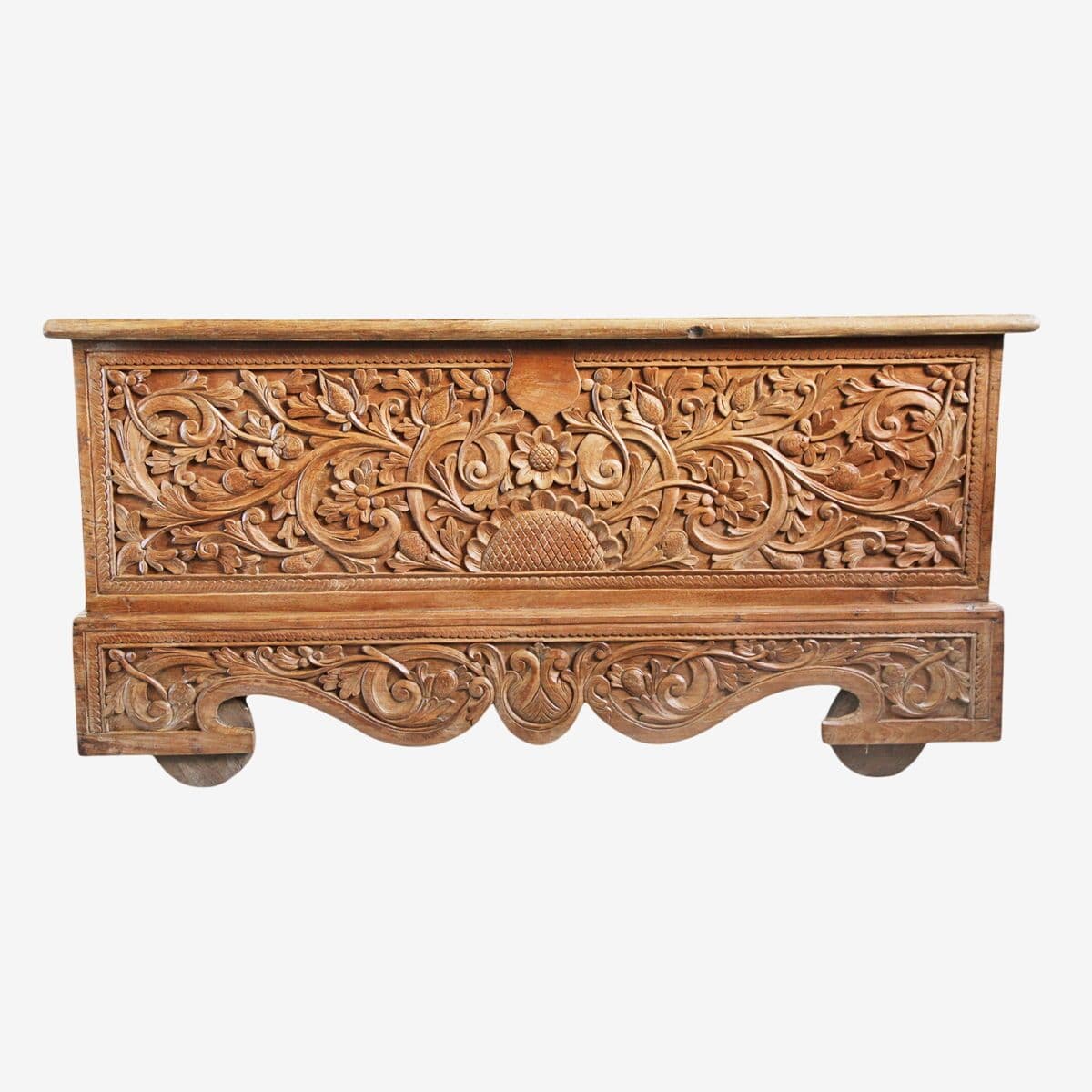 Antique Java Teak Wood Trunk - Image 1