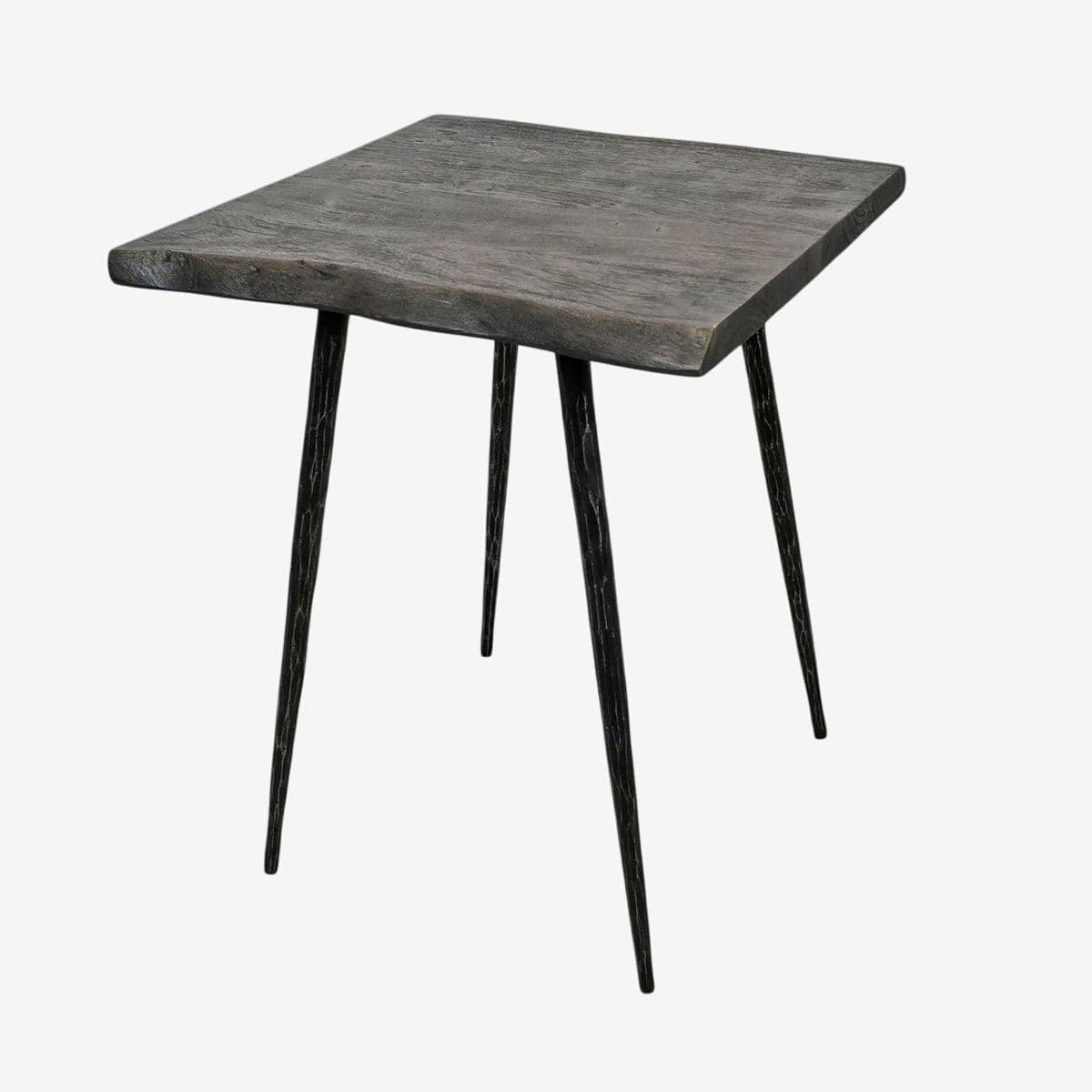 Live Edge Grey Elm Side Table - Image 1
