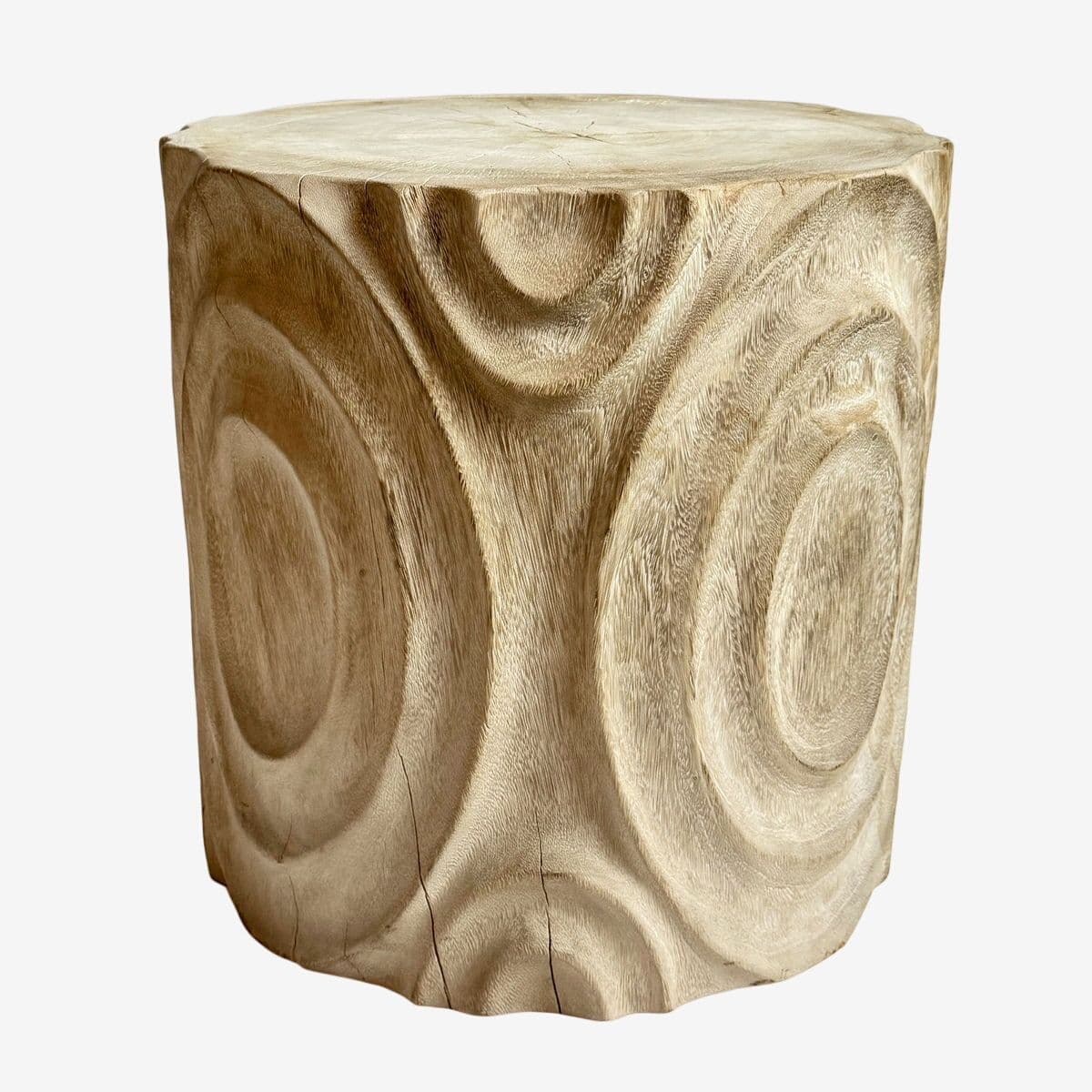 Solid Wood Marla Stool Side Table - Image 1