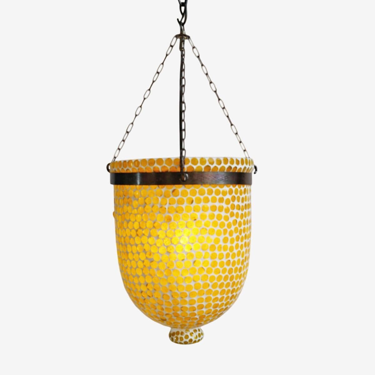 Yellow Mosaic Bucket Pendant Small - Image 1