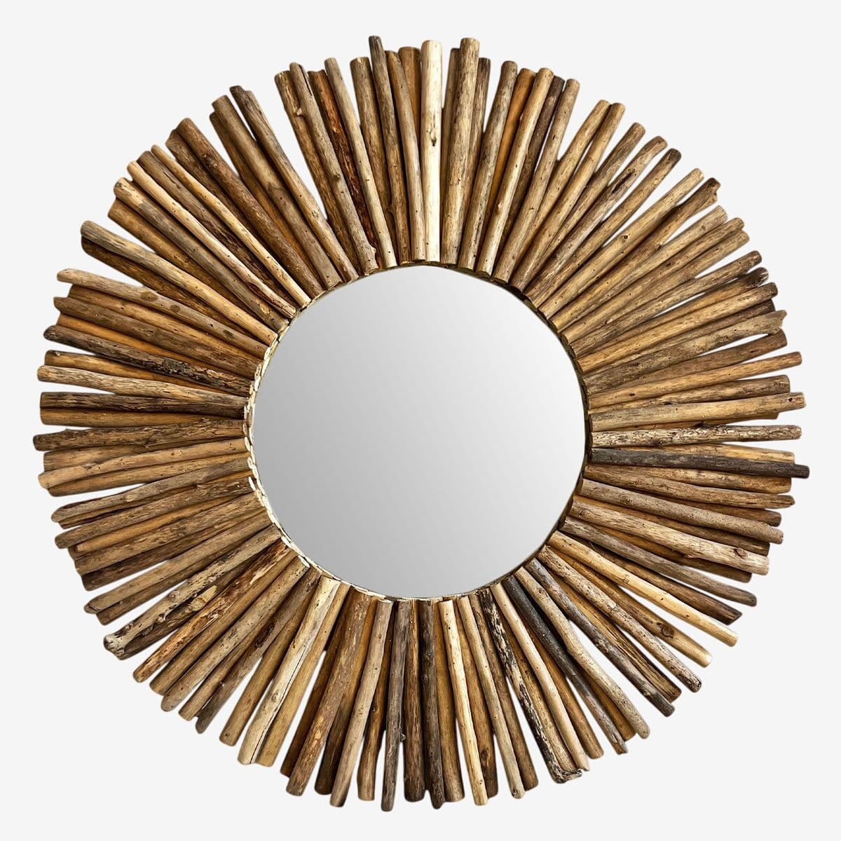 Large Driftwood Sun Mirror - Image 1