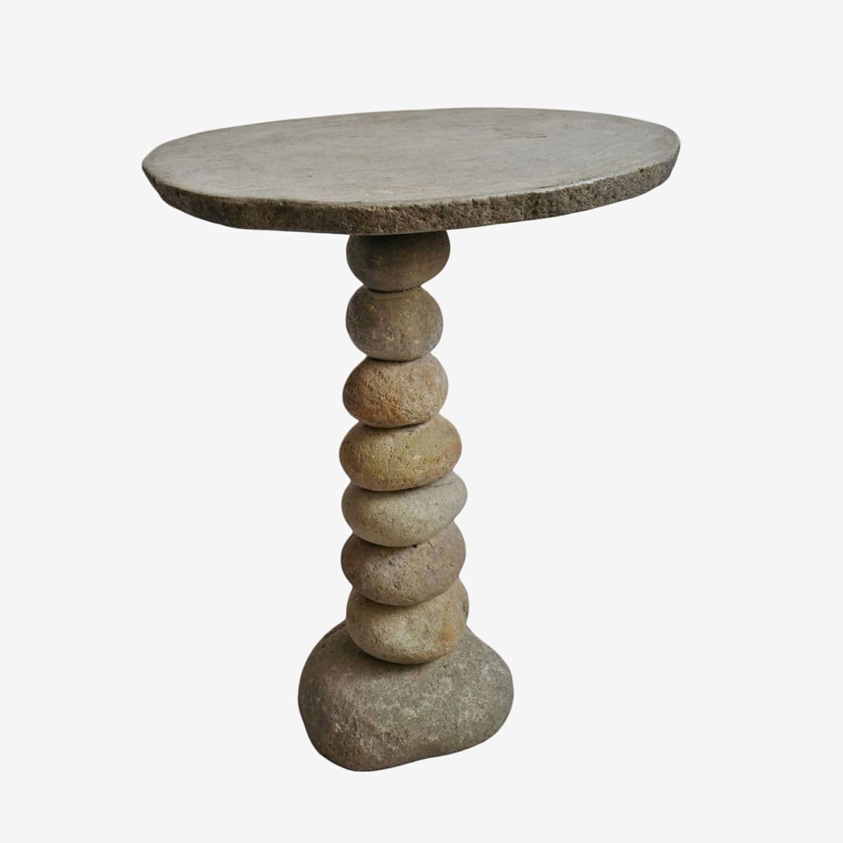 Stacked River Rock Bistro Table