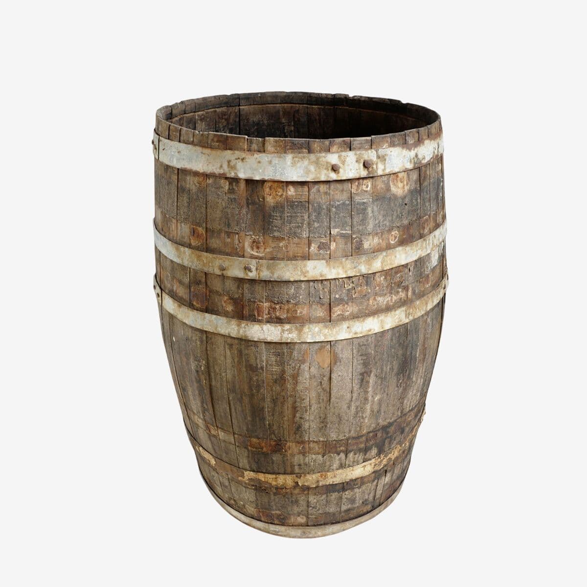 Vintage Wood & Iron Barrel - Image 1