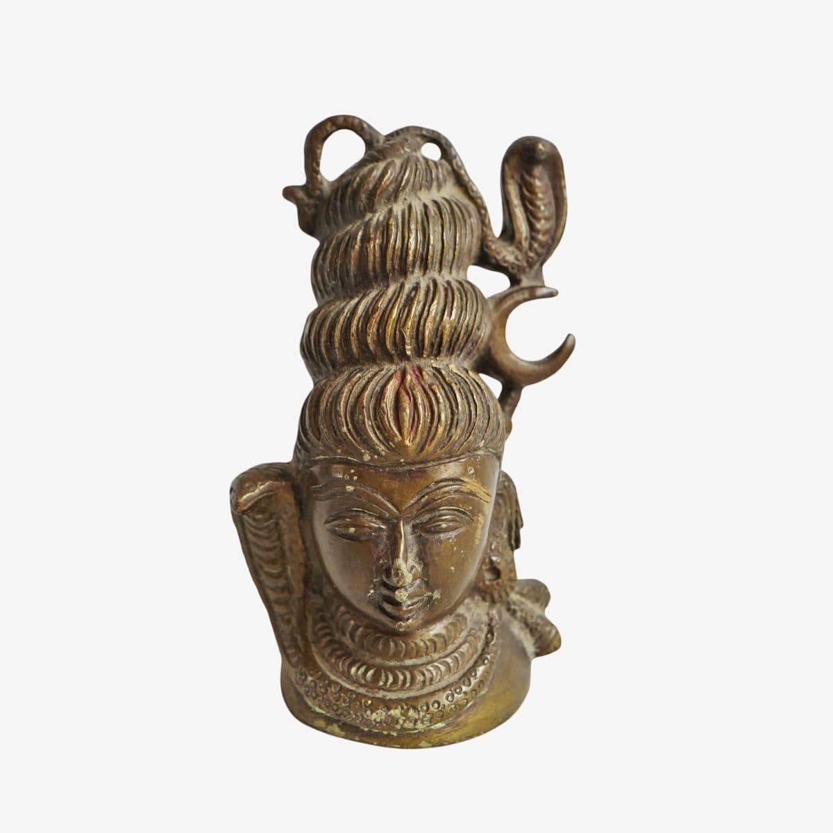 Antique Small Bronze Shiva Head - Image 1