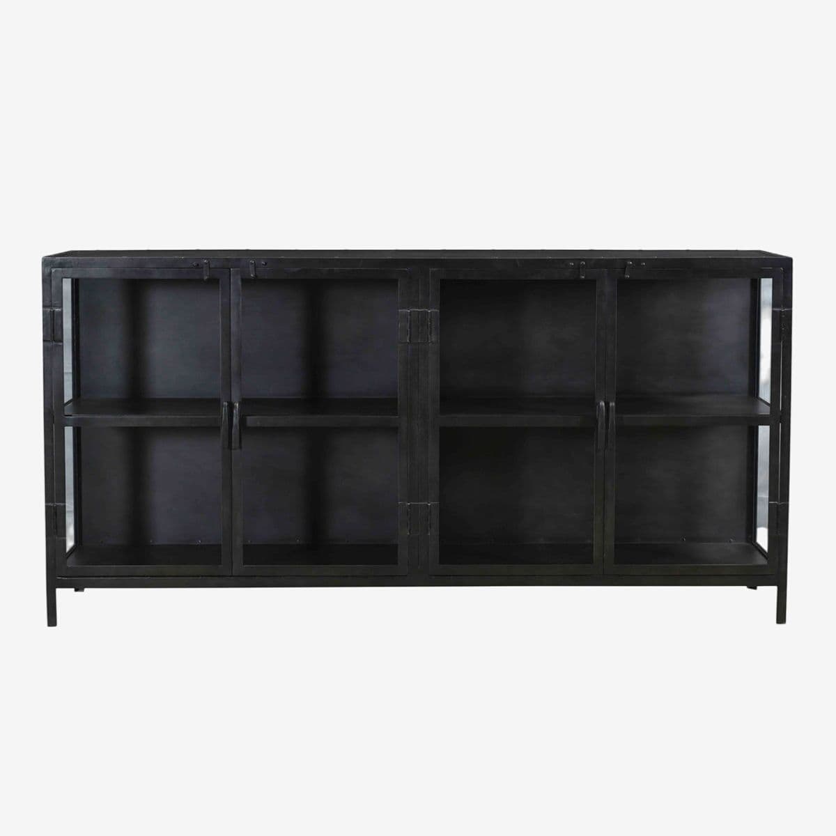 Gunmetal & Glass Sideboard - Image 1