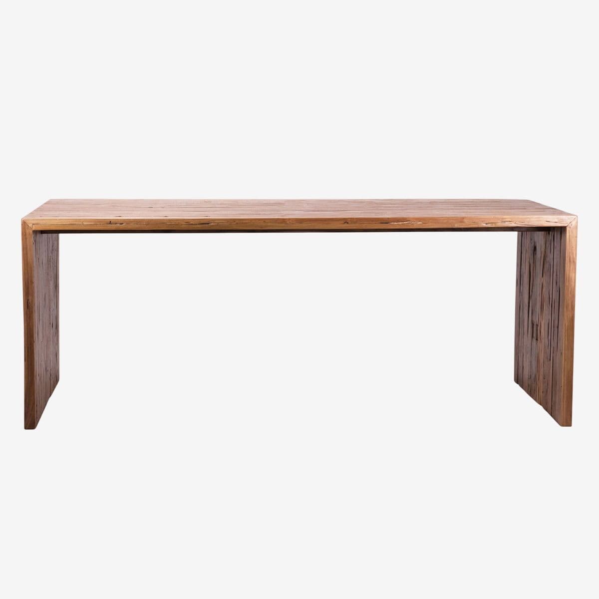 Rustic Teak Waterfall Dining Table - Image 1