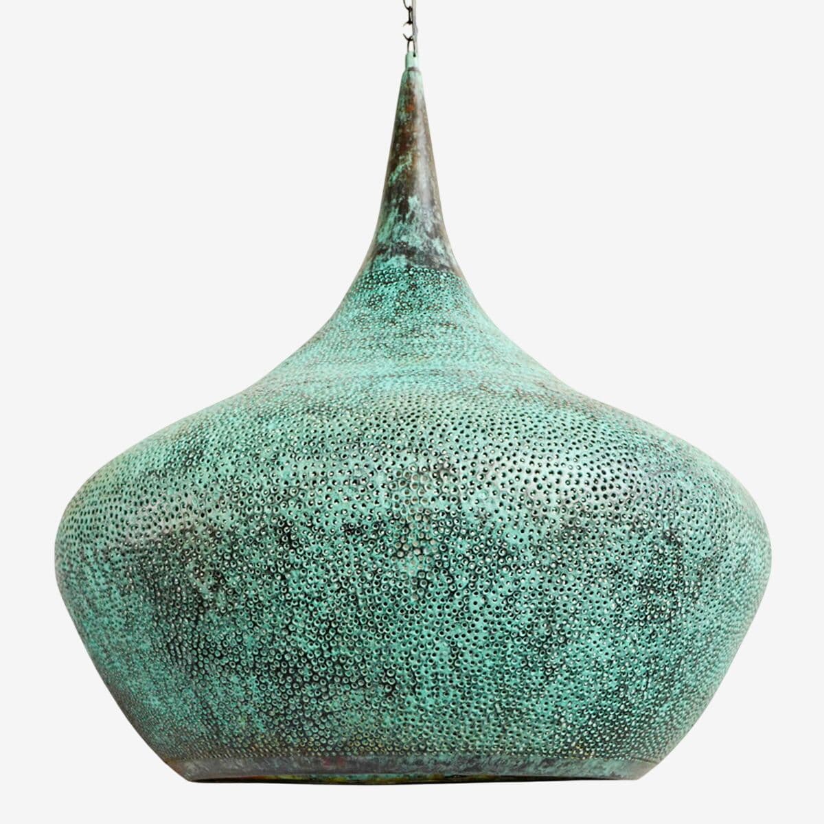 Copper Rain Drop Lantern Large - Image 1