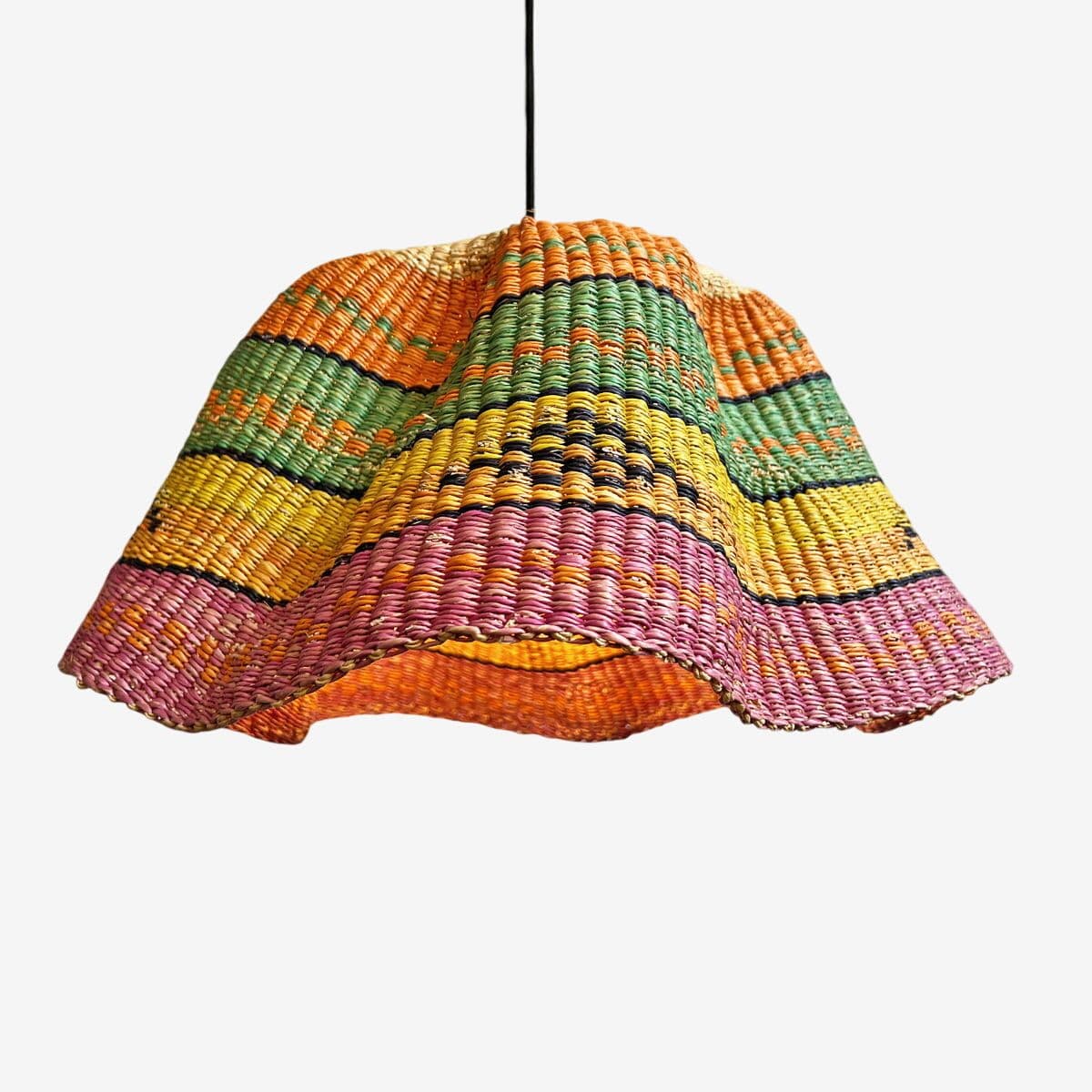 Bolga Wave Basket Light Pendant