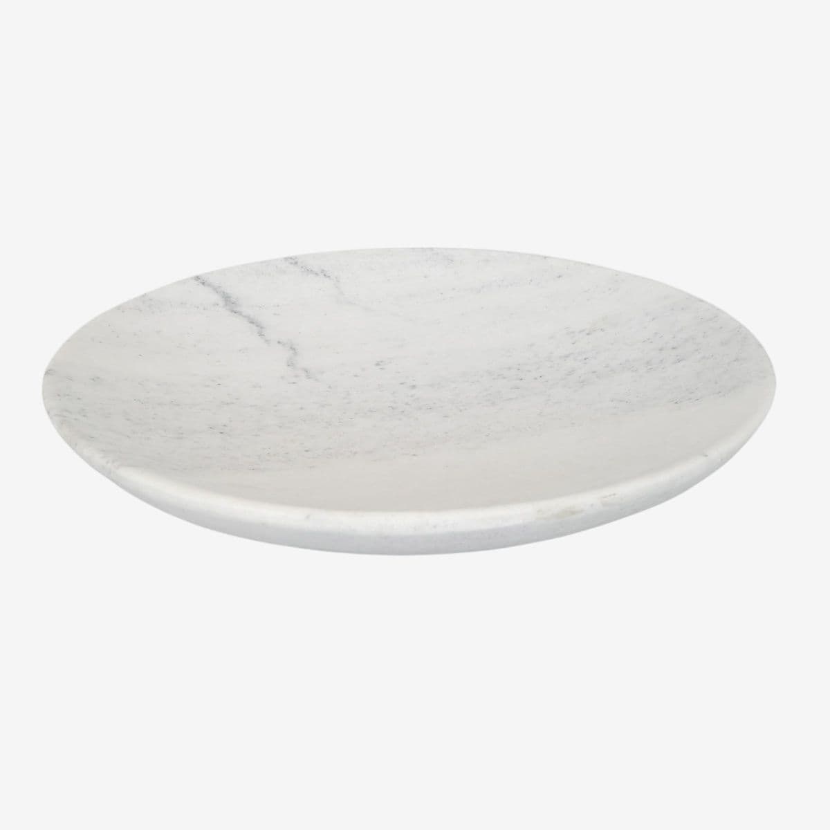 Large White Marble Plate Bowl - Image 1