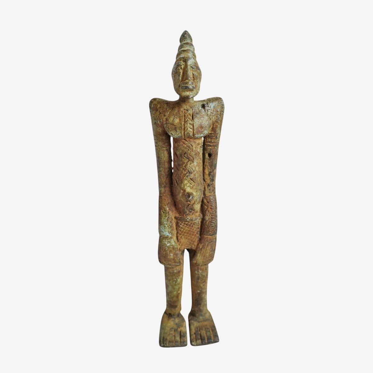 Old Dogon Bronze Male Figure - Image 1