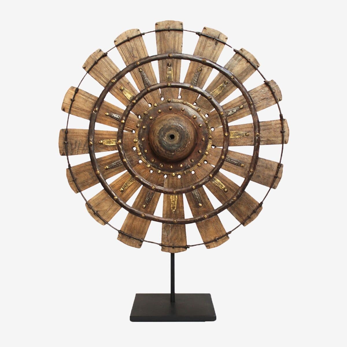 Vintage Sewing Wheel on Stand - Image 1