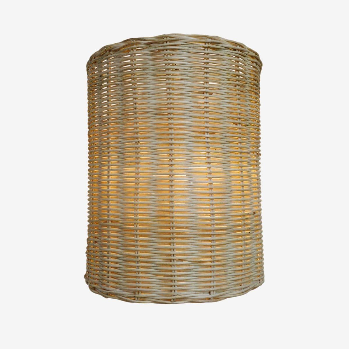 Raw Wicker Weave Wall Sconce - Image 1