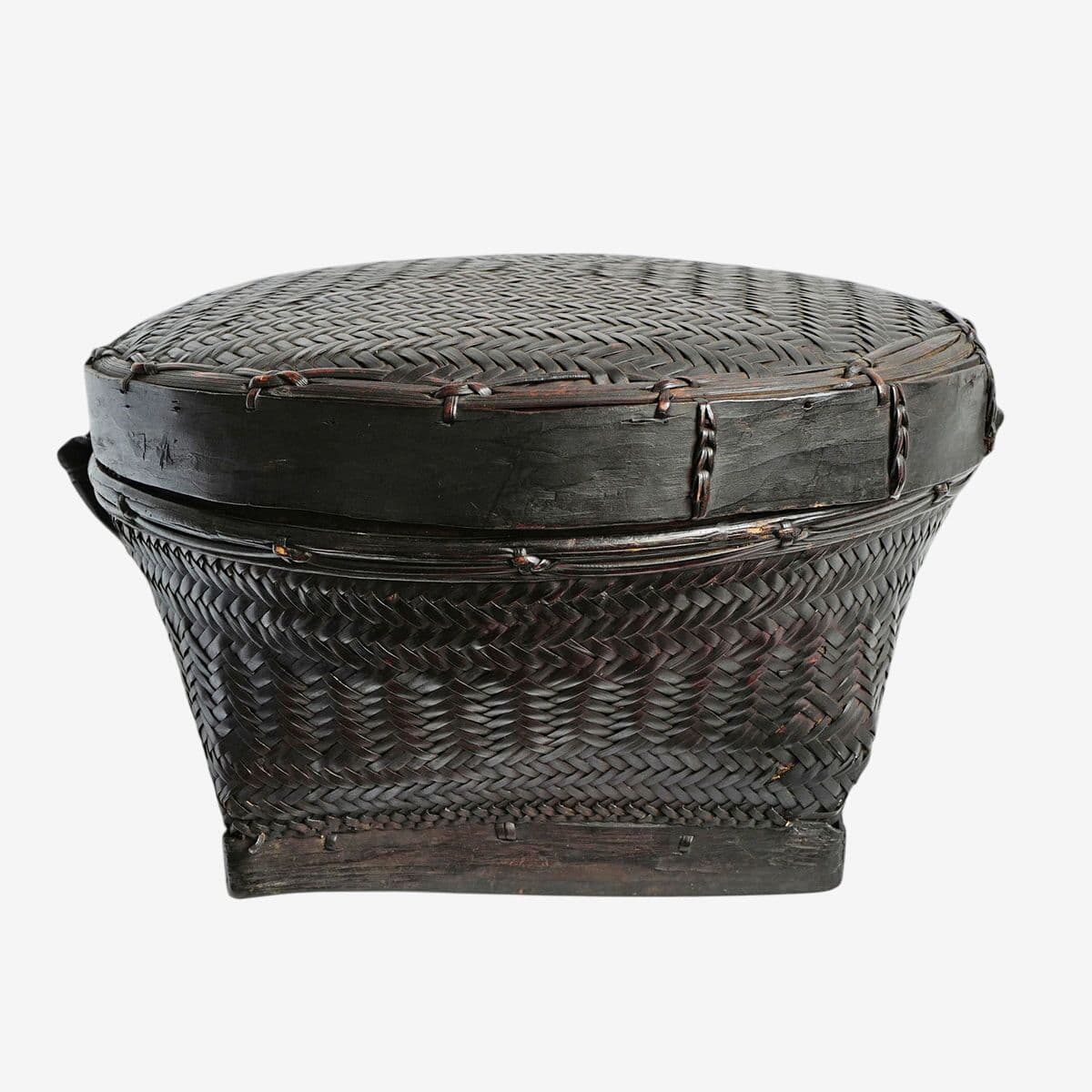 Vintage Akha Thai Basket w/Lid - Image 1